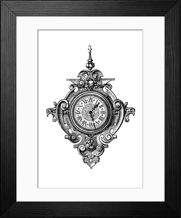 Framed Print : Panel clock Framed Print : Panel clock