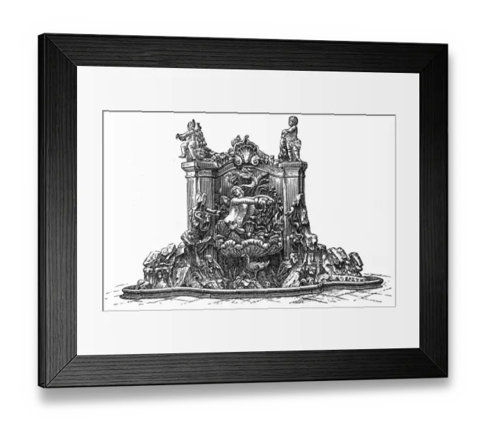 Framed Print : Fountain in Prinzenpalais, Dresden