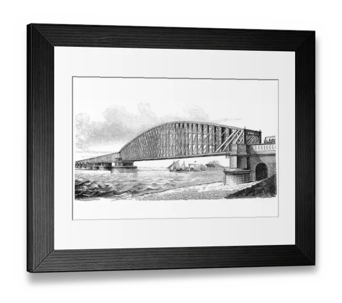 Framed Print : Bridge crossing river Lek Framed Print : Bridge crossing river Lek