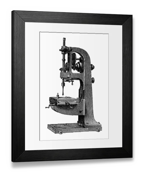 Framed Print : Vertical drilling machine Framed Print : Vertical drilling machine