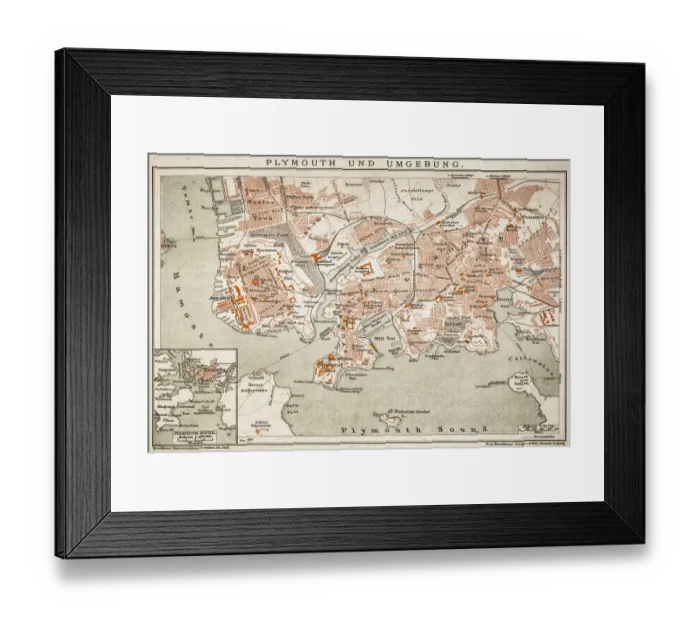 Framed Print : Plymouth and the surrounding area Framed Print : Plymouth and the surrounding area