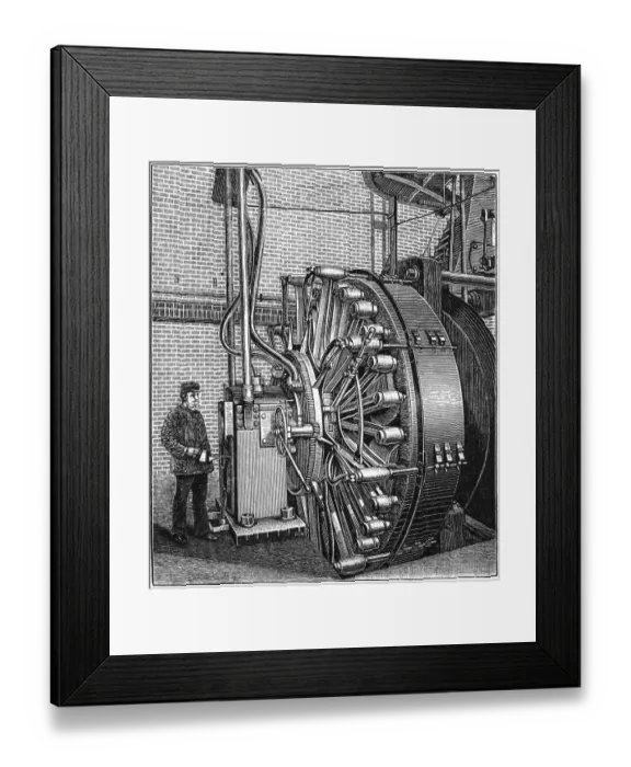 Framed Print : Siemens, revolving field, model for Electricity Framed Print : Siemens, revolving field, model for Electricity
