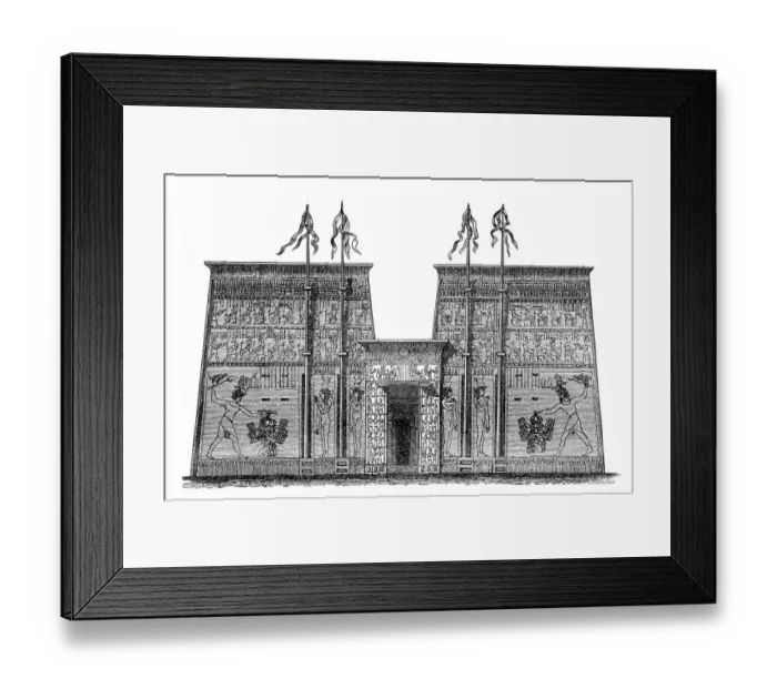 Framed Print : Ancient Egyptian Temple in Edfu Framed Print : Ancient Egyptian Temple in Edfu