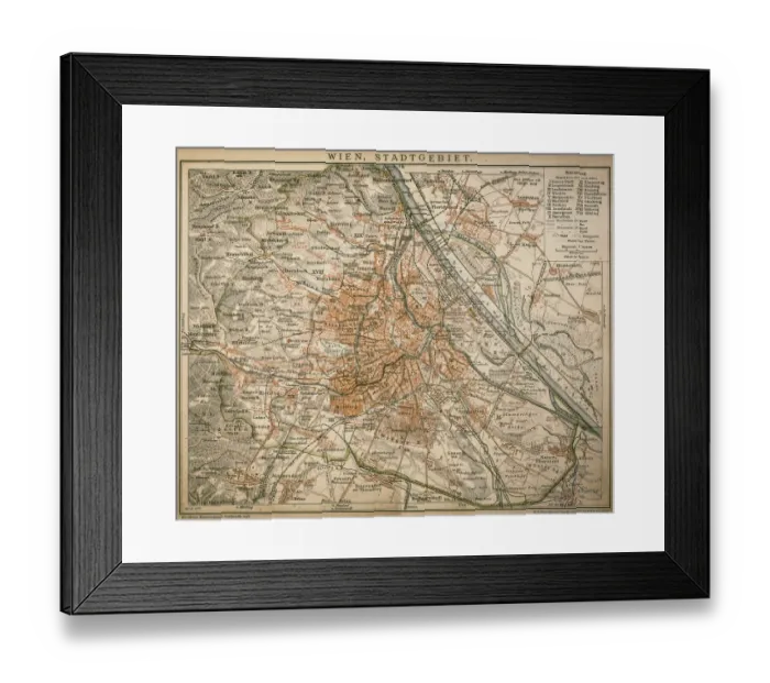 Framed Print : Vienna, city landscape 1898 Framed Print : Vienna, city landscape 1898