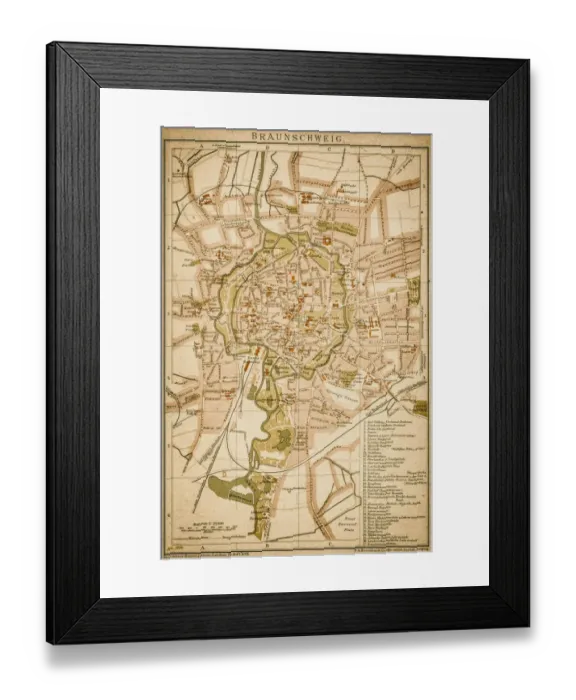 Framed Print : Brunswick. Antique illustration of Brunswick from 1898 Framed Print : Brunswick. Antique illustration of Brunswick from 1898