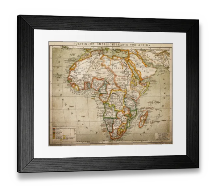Framed Print : Political outline map of Africa Framed Print : Political outline map of Africa