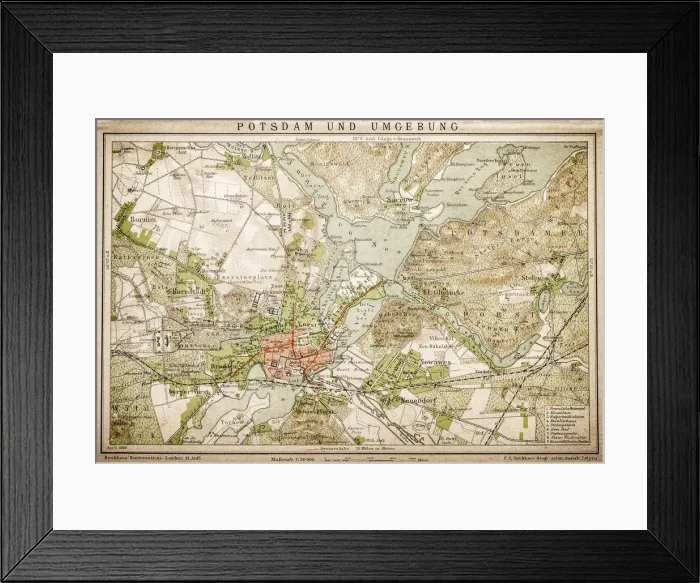 Framed Print : Potsdam and environment Framed Print : Potsdam and environment