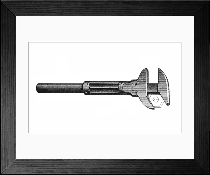 Framed Print : Adjustable Wrench Framed Print : Adjustable Wrench