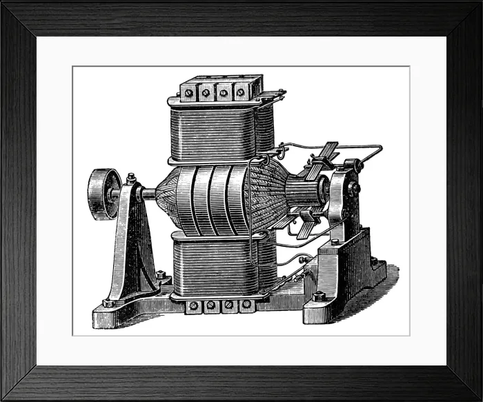 Framed Print : Magneto-electric machine Framed Print : Magneto-electric machine