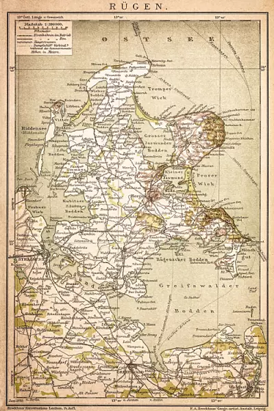 RAOEgen. Antique map of RAOEgen