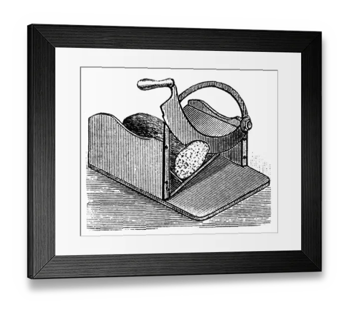 Framed Print : Food slice machine Framed Print : Food slice machine
