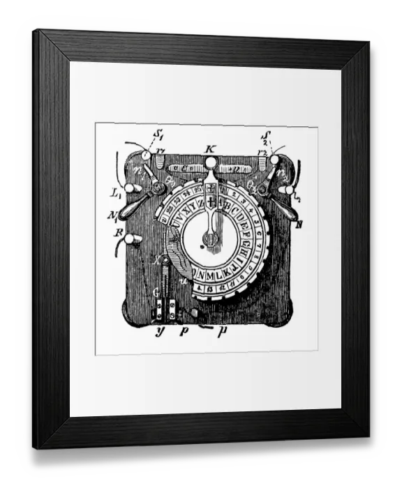 Framed Print : Breguet step-by-step telegraph Framed Print : Breguet step-by-step telegraph