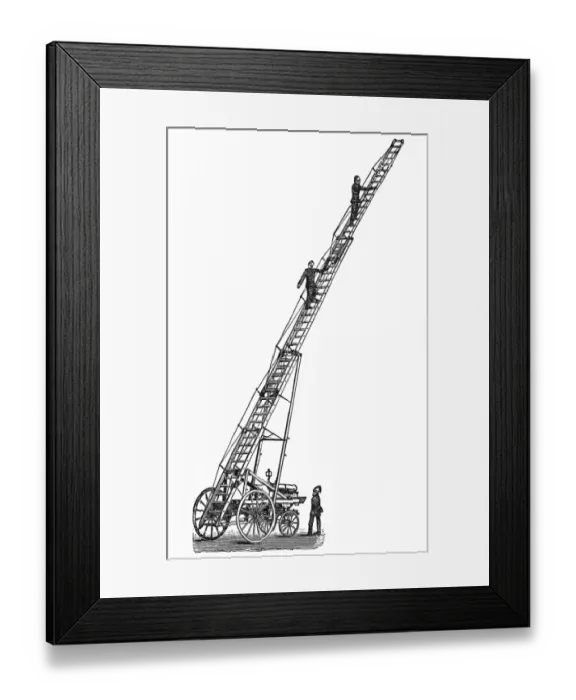 Framed Print : Fire Escape Ladder Framed Print : Fire Escape Ladder