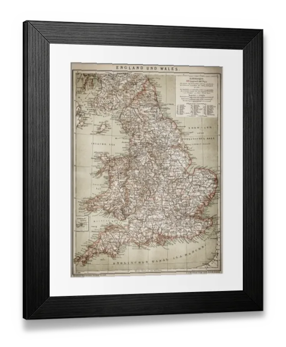 Framed Print : England and Wales Framed Print : England and Wales