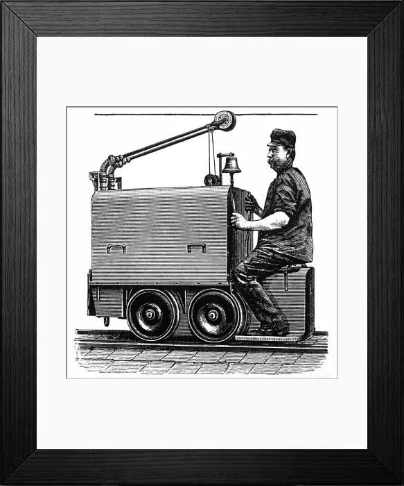 Framed Print : Electric mine locomotive Framed Print : Electric mine locomotive