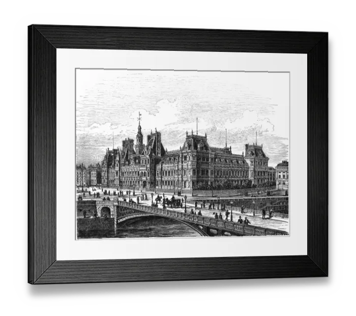 Framed Print : The Hotel de Ville, Paris Framed Print : The Hotel de Ville, Paris