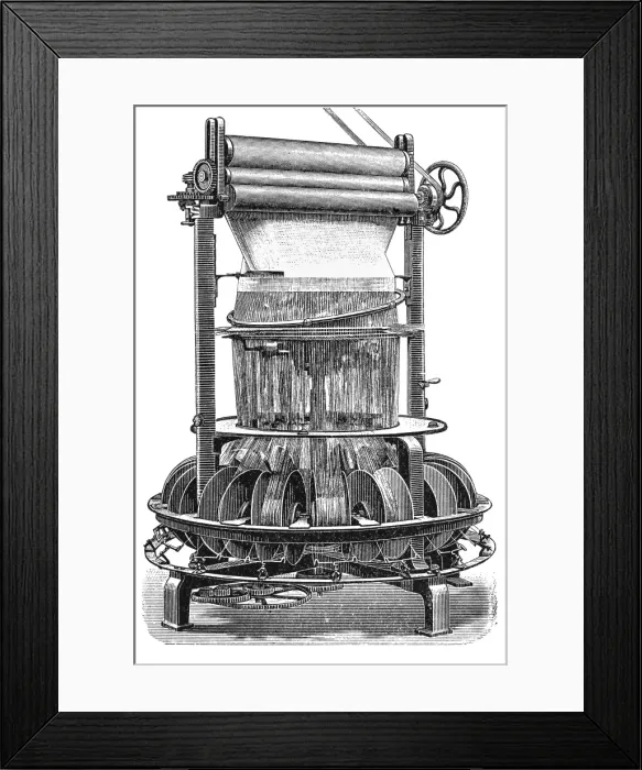 Framed Print : Textile / tapestry machine Framed Print : Textile / tapestry machine