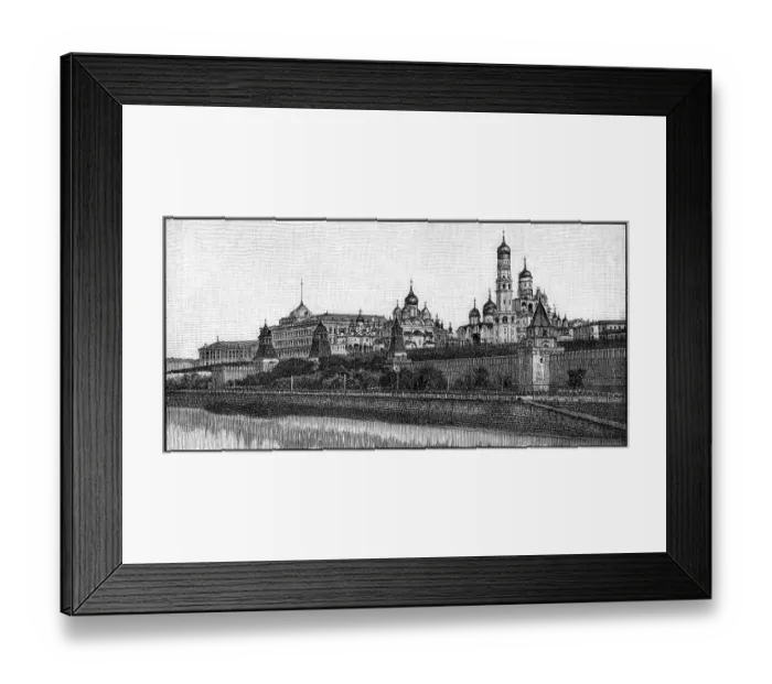 Framed Print : Southeast view of the Kremlin in Moscow Framed Print : Southeast view of the Kremlin in Moscow