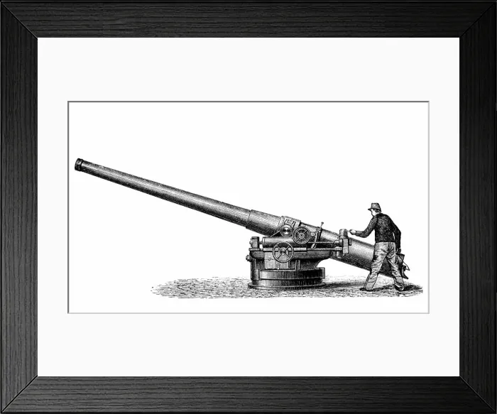 Framed Print : Carnets 15 cm - rapid-fire cannon