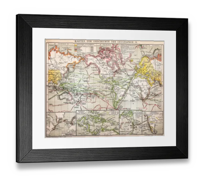 Framed Print : Maps for history of geography Framed Print : Maps for history of geography