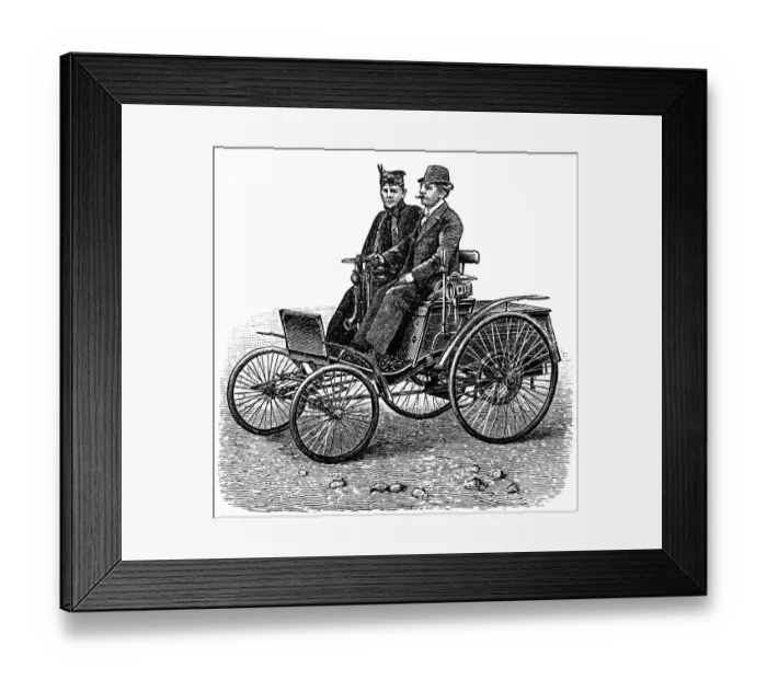 Framed Print : Petroleum motor car