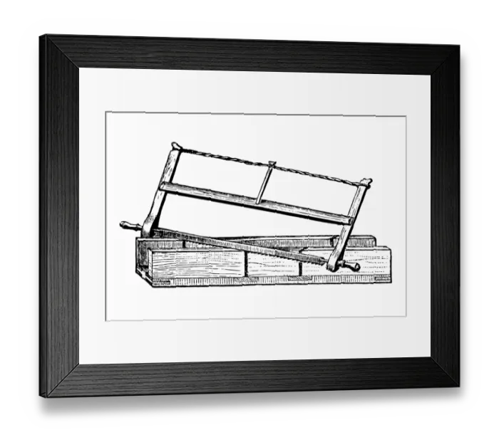 Framed Print : Handsaw. Antique illustration of a woodcutter hand saw Framed Print : Handsaw. Antique illustration of a woodcutter hand saw