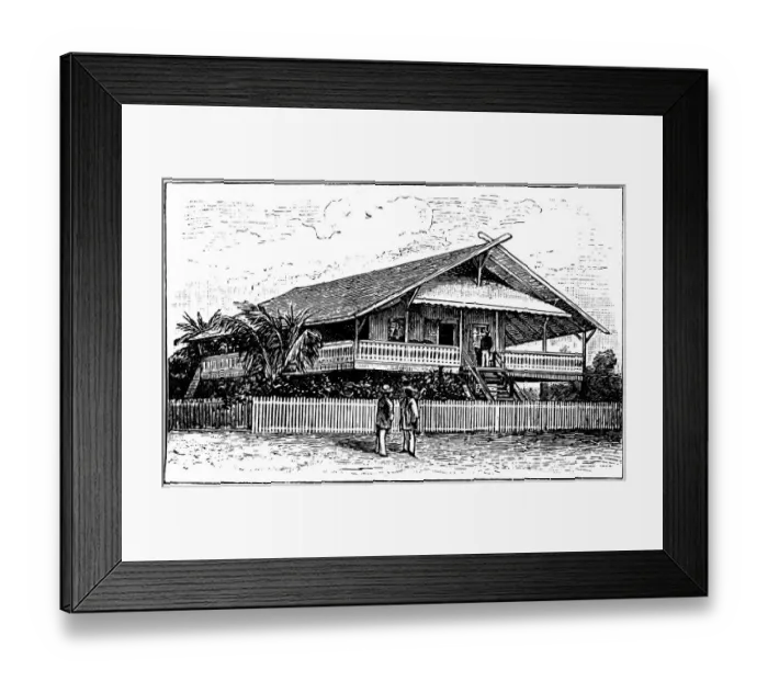 Framed Print : West Africa residential house Framed Print : West Africa residential house
