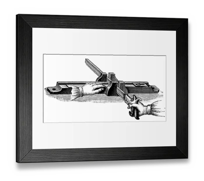 Framed Print : Hand paper line cutting device Framed Print : Hand paper line cutting device
