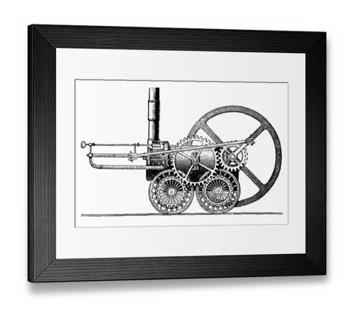 Framed Print : Trevithicks locomotive Framed Print : Trevithicks locomotive