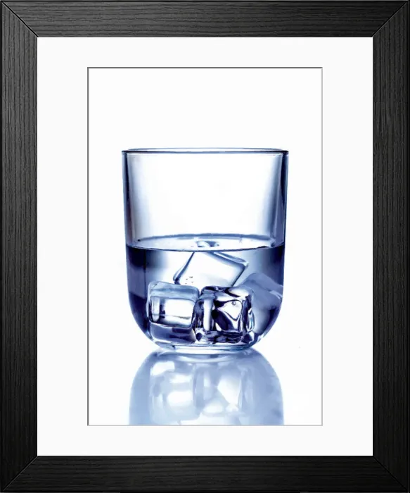 : Glass of water with ice : Glass of water with ice