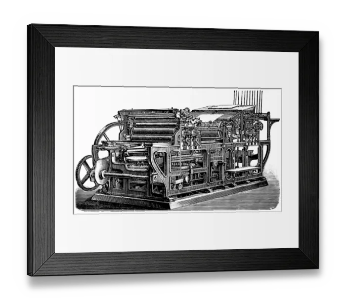 Framed Print : two-color printing press Framed Print : two-color printing press