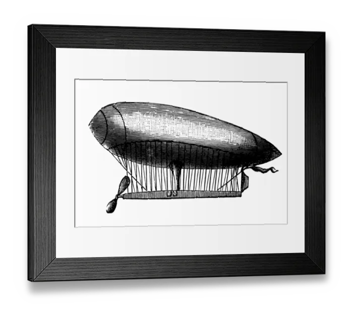 Framed Print : Balloon of Renard and Krebs Framed Print : Balloon of Renard and Krebs