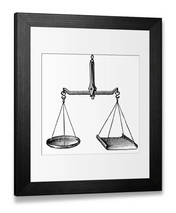 Framed Print : Antique illustration of scale Framed Print : Antique illustration of scale