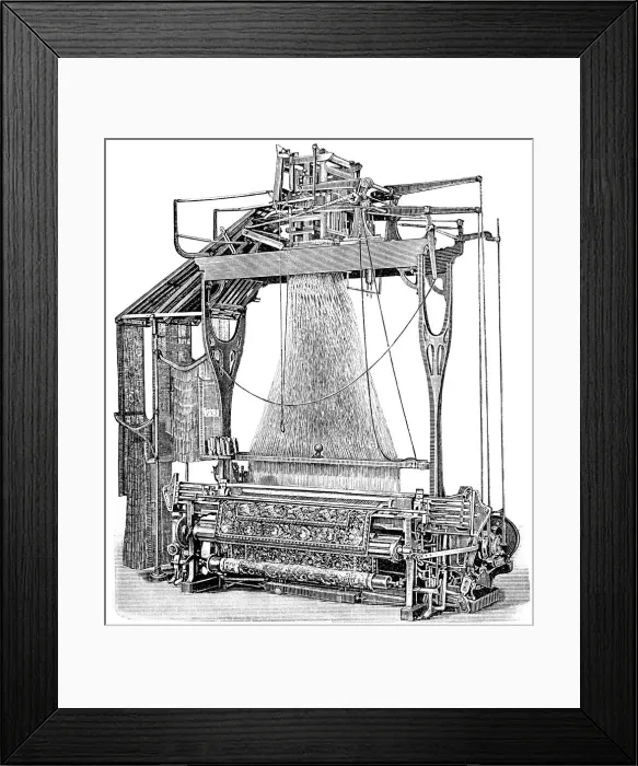 Framed Print : Textile / tapestry machine Framed Print : Textile / tapestry machine