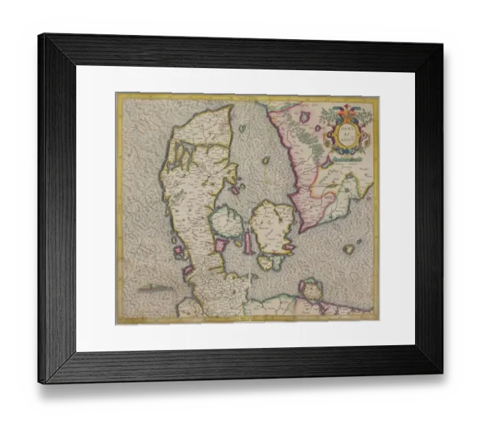 Framed Print : Antique map of Denmark Framed Print : Antique map of Denmark