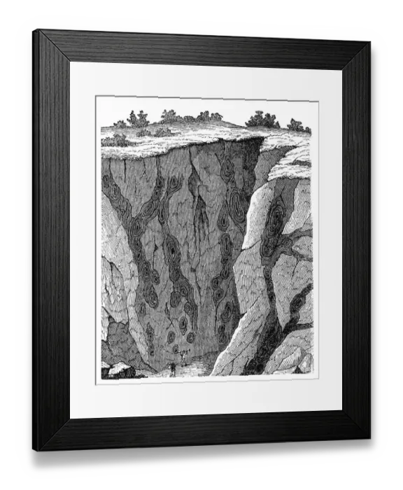 Framed Print : Veins in limestone on Monte Calvi Framed Print : Veins in limestone on Monte Calvi