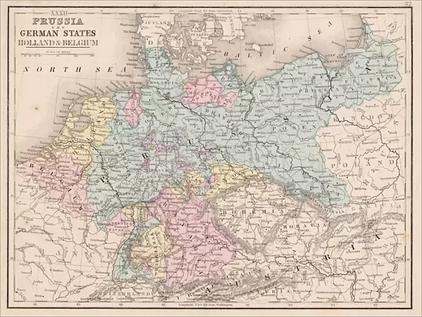 Prussia and german states map 1867