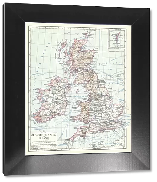 Great Britain and England map 1895