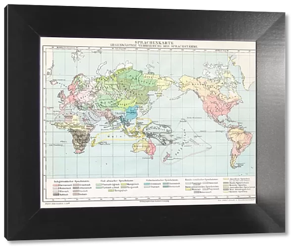 Lenguages of the world map 1895