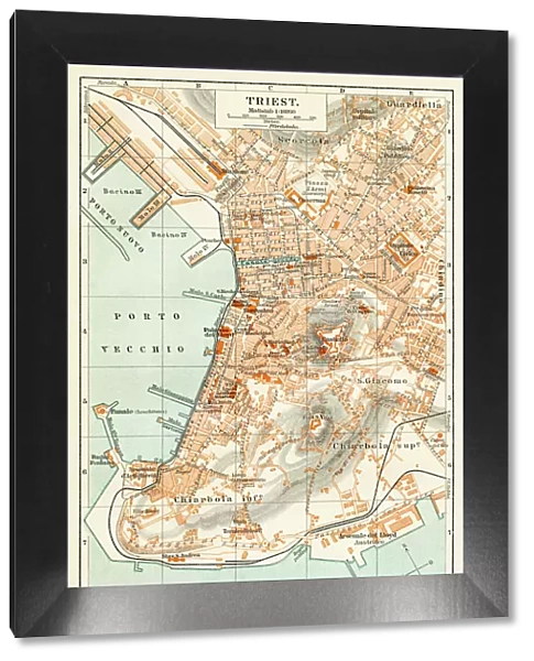 Trieste Italy map 1895