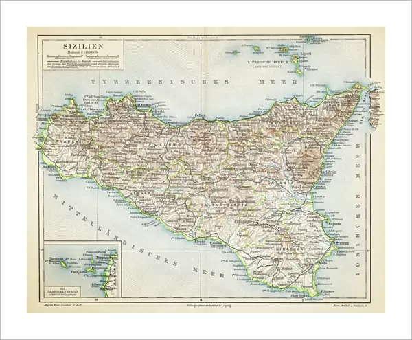 Sicily map 1895