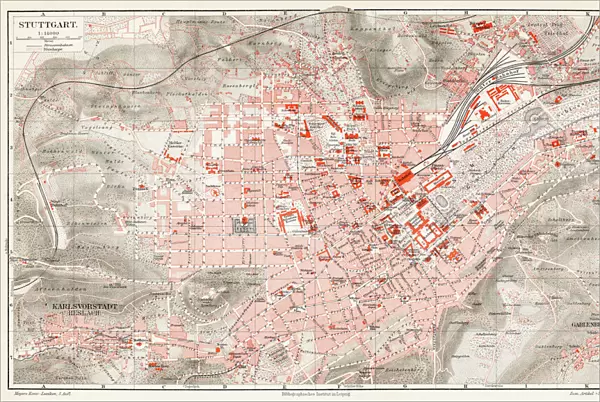 Stuttgart map 1895
