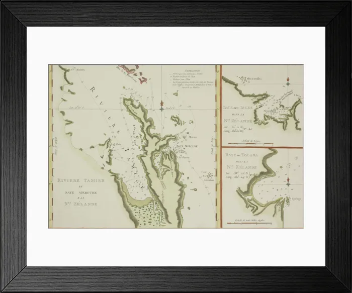 Framed Print : Antique maps of New Zealand Framed Print : Antique maps of New Zealand