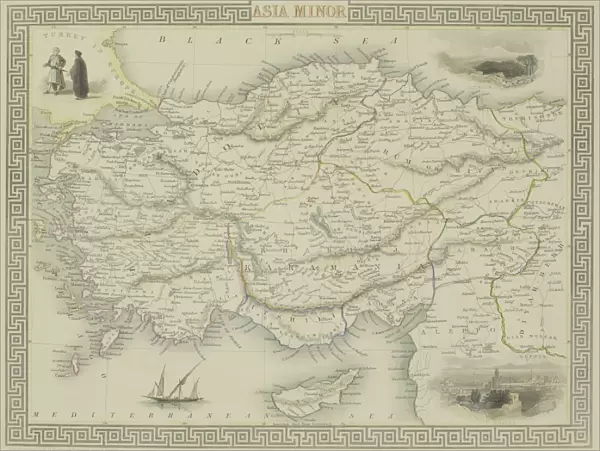 Antique map of Asia Minor