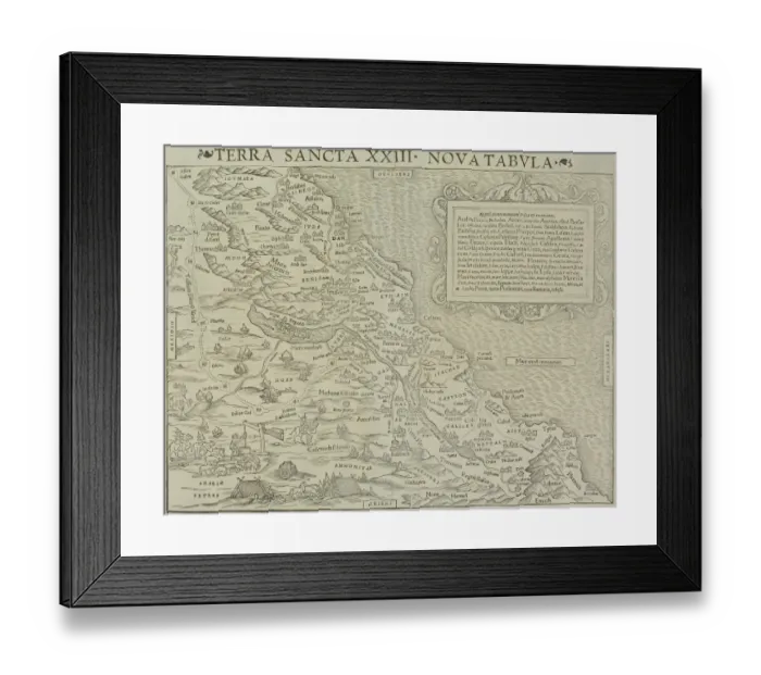 Framed Print : Antique map of the holy land Framed Print : Antique map of the holy land