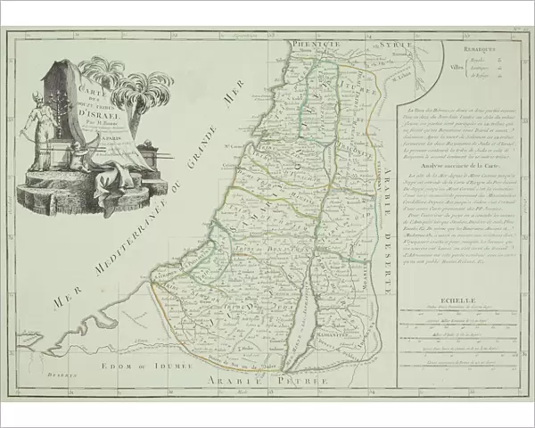 Antique map of Israel