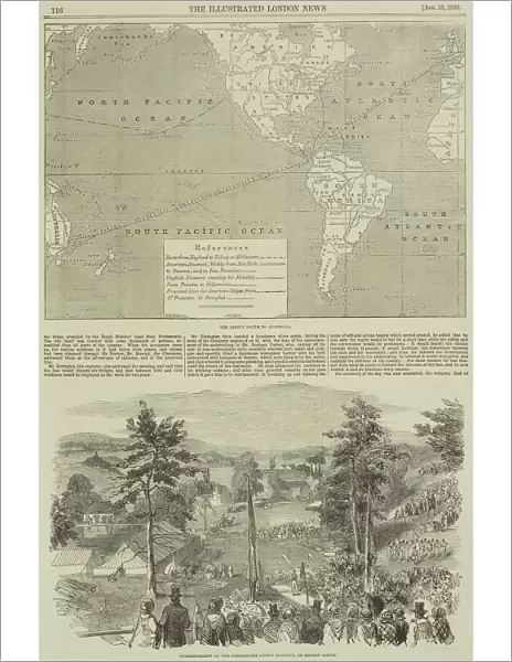 Page from the Illustrated London News with map