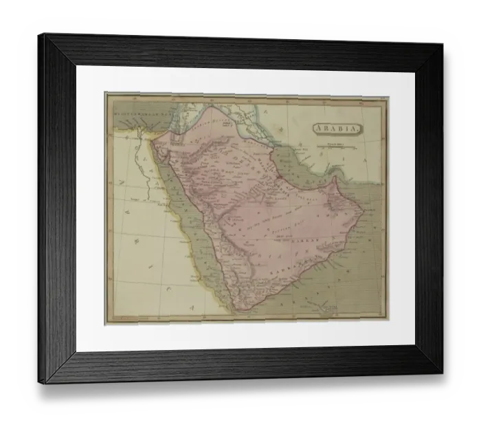 Framed Print : Antique map of Arabia Framed Print : Antique map of Arabia