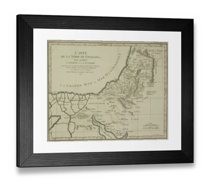 Framed Print : Antique map of holy land with Nile River Delta Framed Print : Antique map of holy land with Nile River Delta