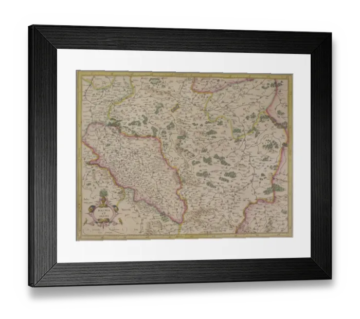 Framed Print : Antique map of present day Poland and Hungary Framed Print : Antique map of present day Poland and Hungary